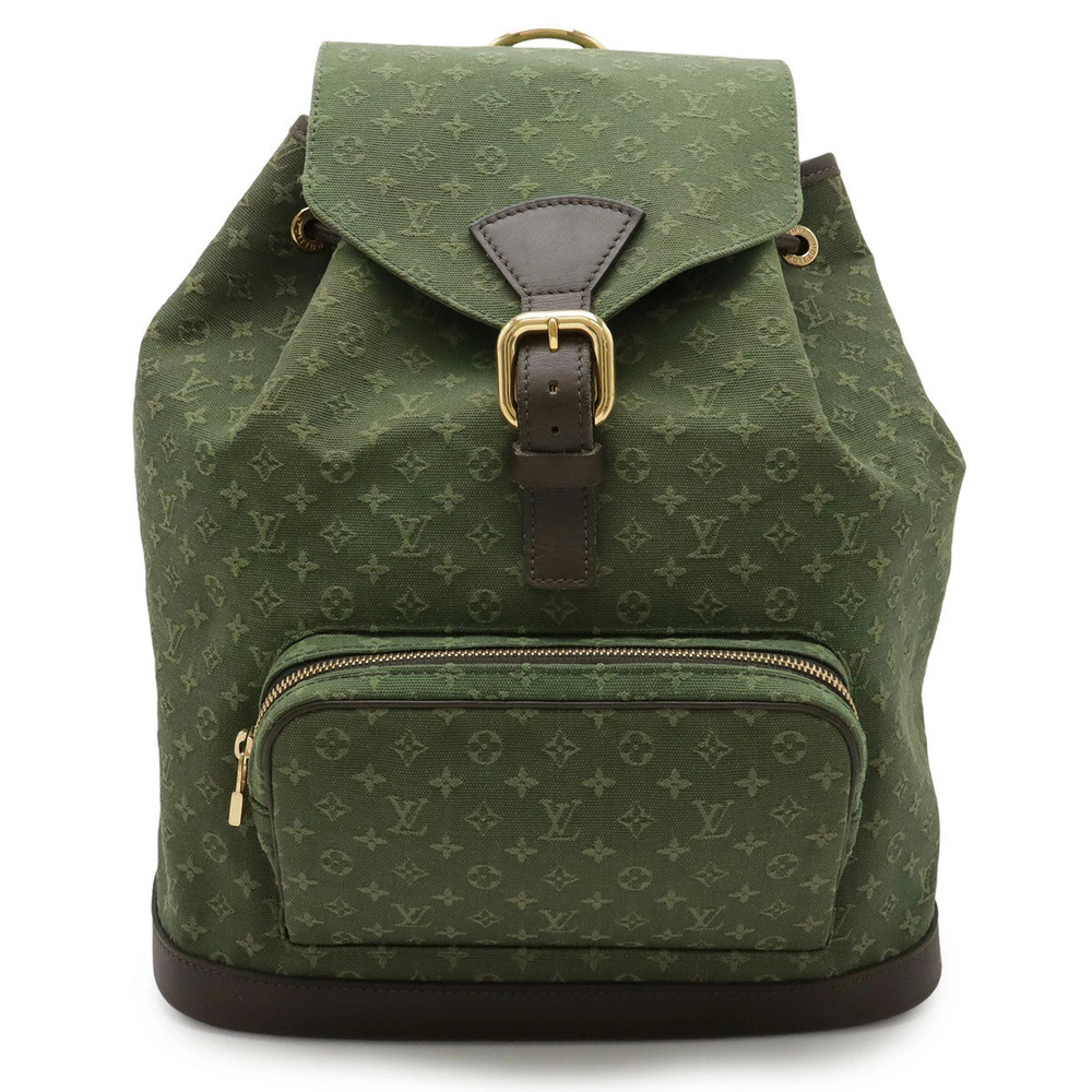 LOUIS VUITTON Monogram Montsouris Backpack Shoulder Bag Khaki Green